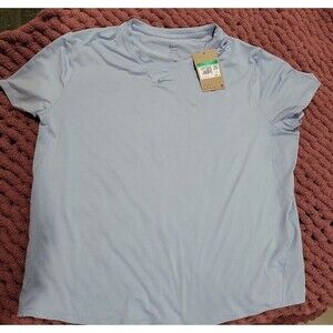 Nike Dri-FIT Women's Blue Lightweight Crew Neck Short Sleeve Logo T-Shirt
